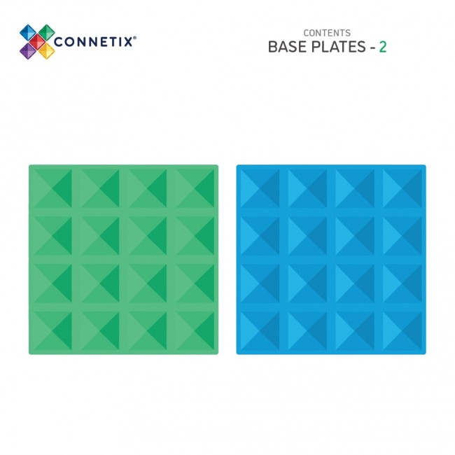 Klocki magnetyczne Connetix - Rainbow Blue & Green Base Plate 2 el.
