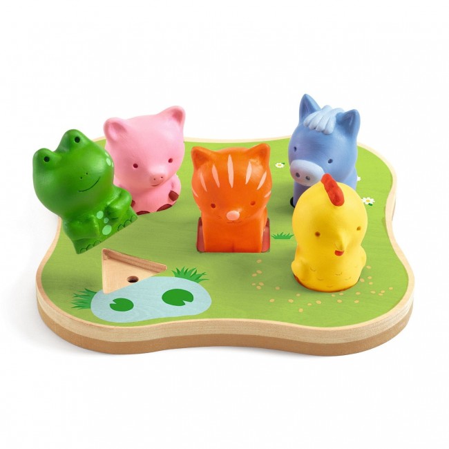 Drewniana układanka z dźwiękiem Djeco - Caconimo