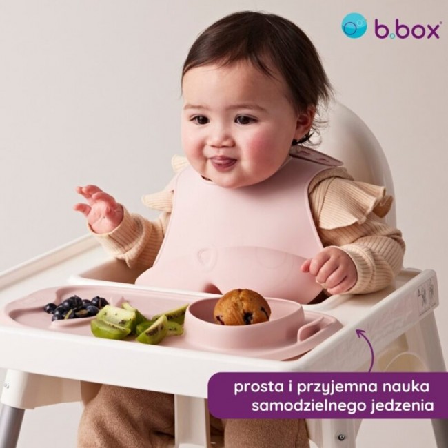 Zwijana mata BLW do nauki samodzielnego jedzenia dla dzieci roll + go B.box - Błękit