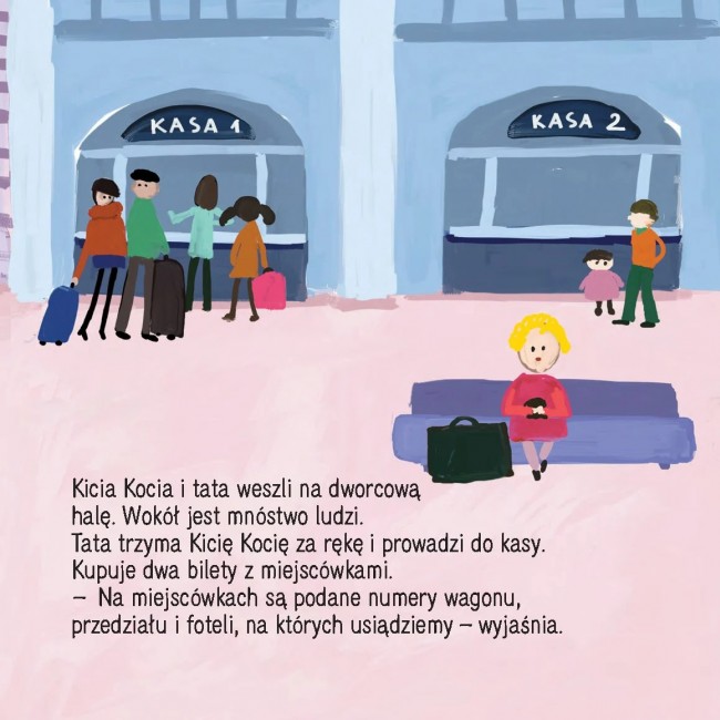 Książka "Kicia Kocia w pociągu" wydawnictwo Media Rodzina