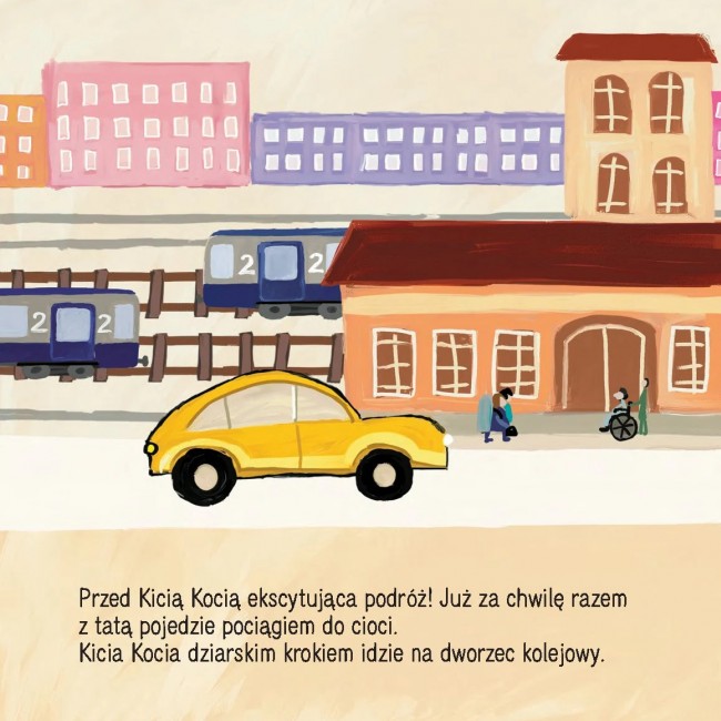 Książka "Kicia Kocia w pociągu" wydawnictwo Media Rodzina