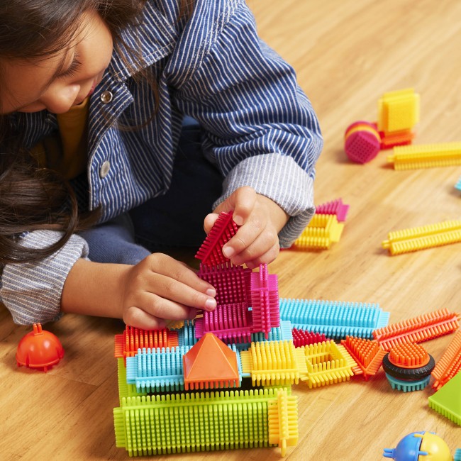 Klocki jeżyki w słoju Bristle Blocks Battat - 80 elementów