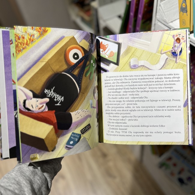 Książka "Tata Oli już nie chce być dorosły" wydawnictwo Dwukropek