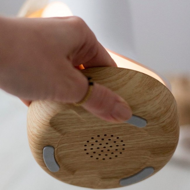 Lampka z głośnikiem Rabbit & Friends - Ptak Maskonur biały