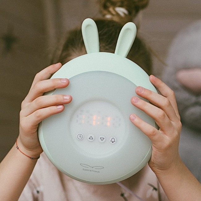Lampka budząca światłem Rabbit & Friends - Króliczek zielony