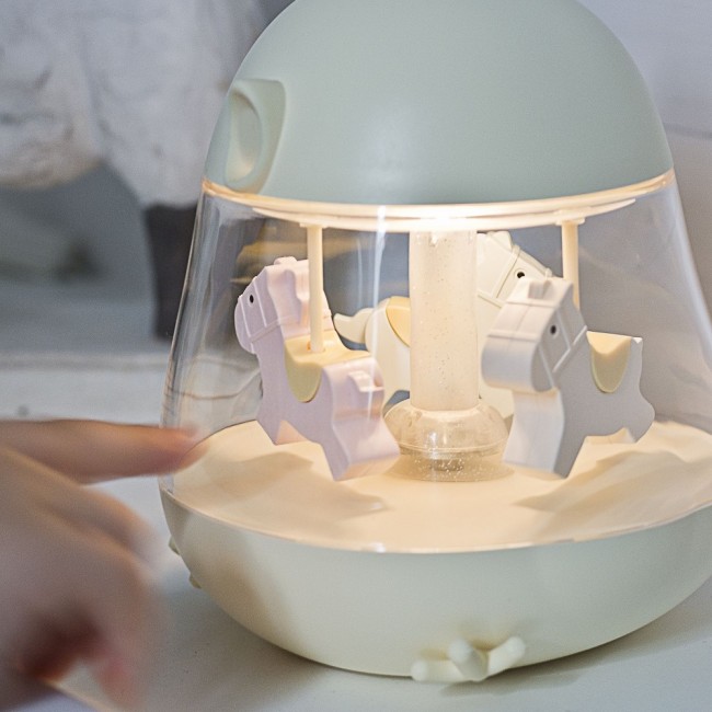 Lampka z pozytywką Rabbit & Friends - Kurczaczek niebieska