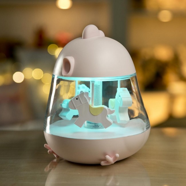 Lampka z pozytywką Rabbit & Friends - Kurczaczek róż