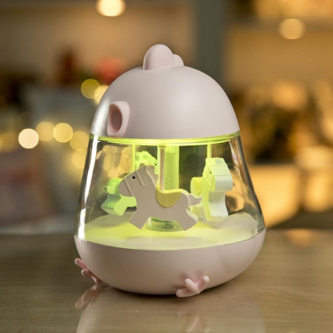 Lampka z pozytywką Rabbit & Friends - Kurczaczek róż