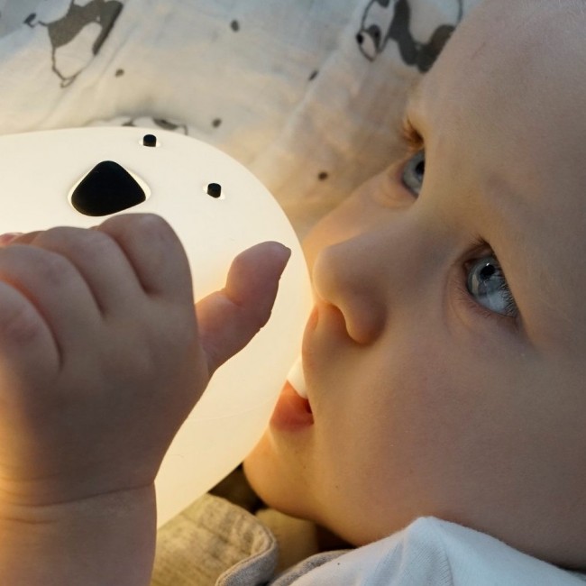 Lampka miś duży Rabbit & Friends - biały z pilotem