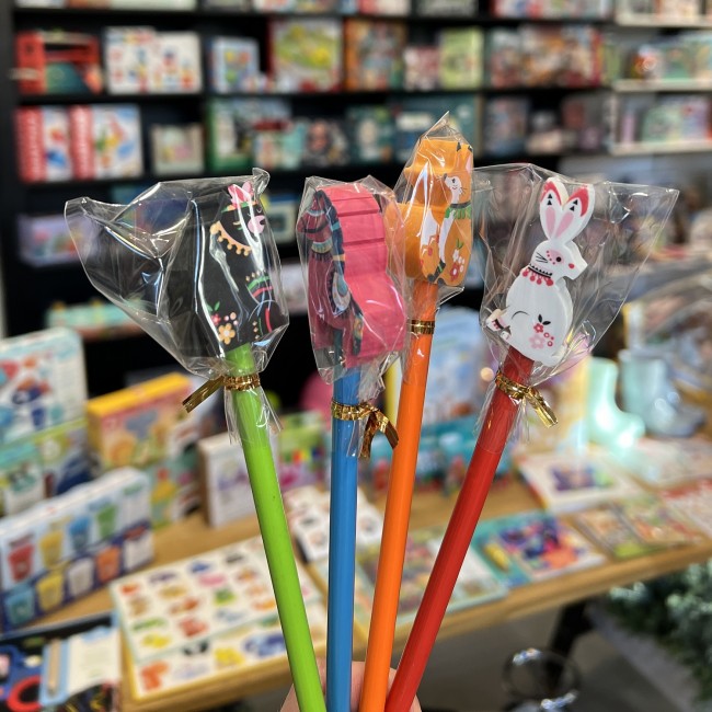 Ołówek z gumką Apli Kids - Miś