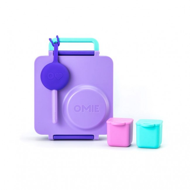 Dwa szczelne pojemniczki do lunchboxa OmieDip OMIE - Pink Teal