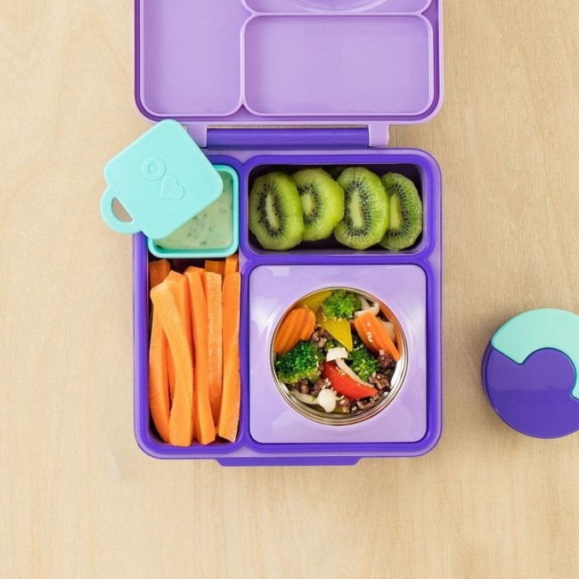 Dwa szczelne pojemniczki do lunchboxa OmieDip OMIE - Pink Teal
