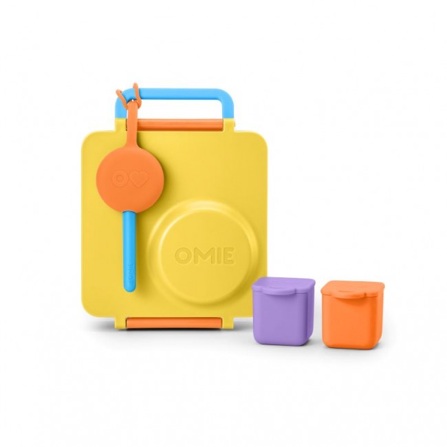 Dwa szczelne pojemniczki do lunchboxa OmieDip OMIE - Purple Orange