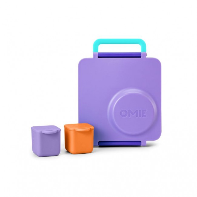 Dwa szczelne pojemniczki do lunchboxa OmieDip OMIE - Purple Orange