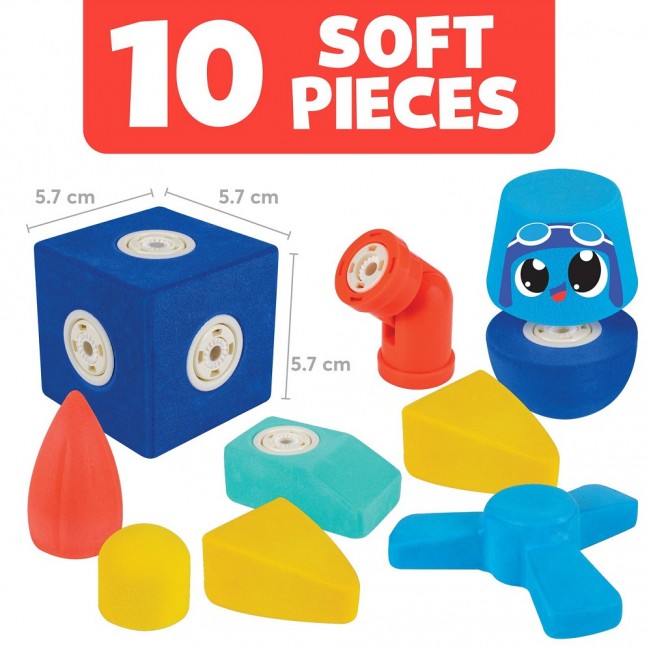 Klocki magnetyczno-piankowe Blockaroo - Samolot 10 el.