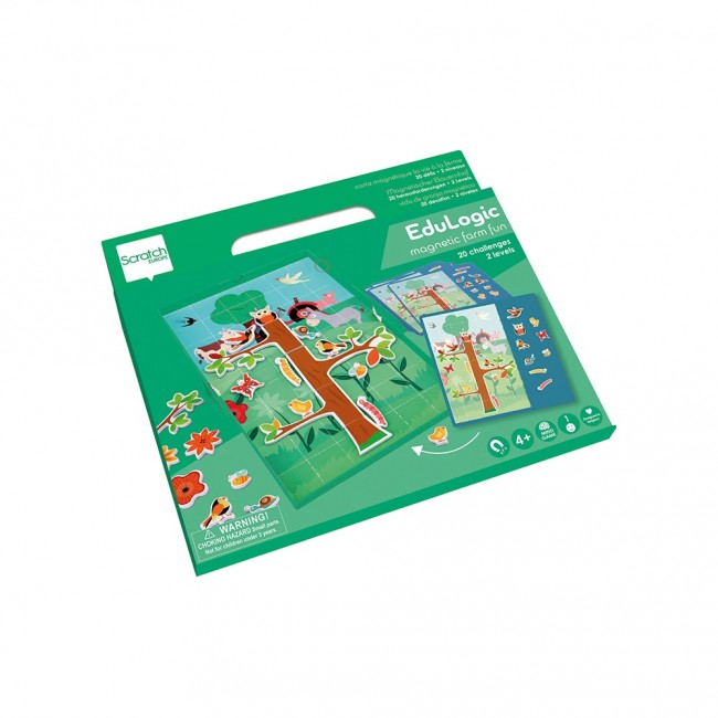 Magnetyczna układanka 20 kart zadań Edulogic Scratch - Farma