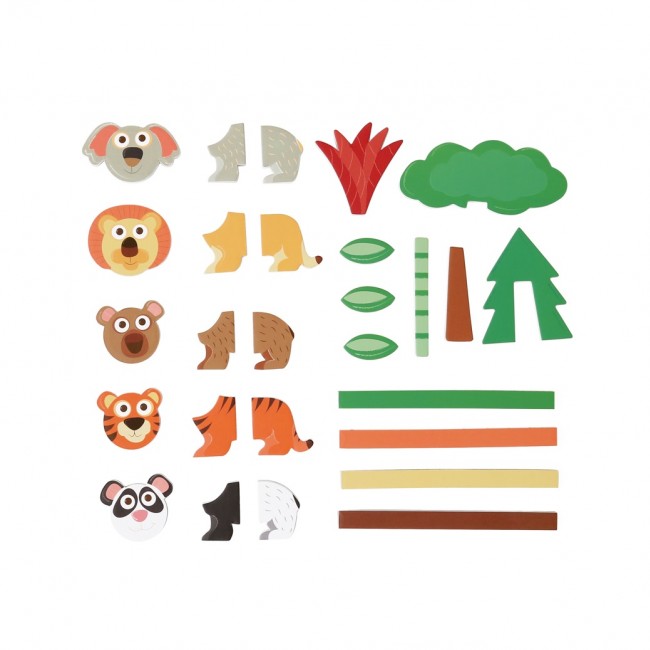 Magnetyczna układanka kształty i kolory Edulogic Scratch - Zwierzęta