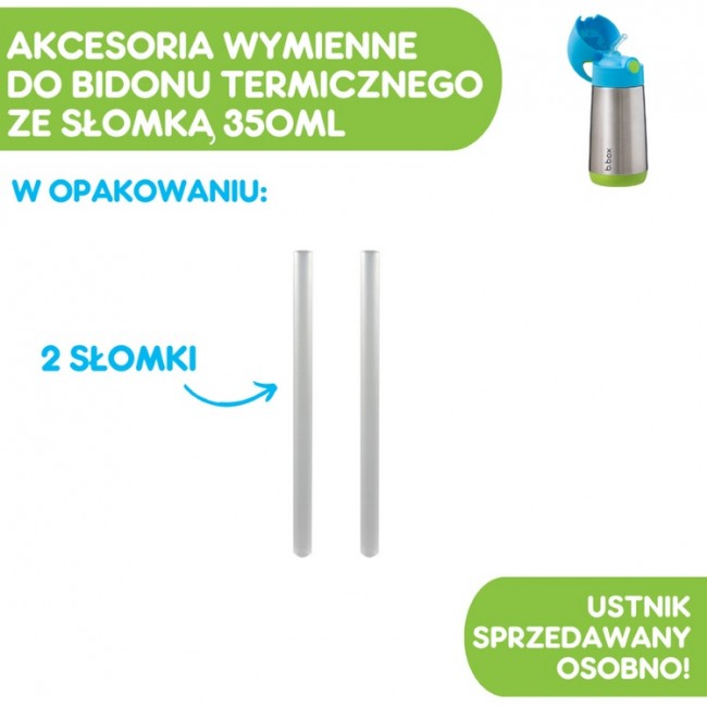 Zestaw słomek do butelki termicznej 350 ml B.box - 2 szt.