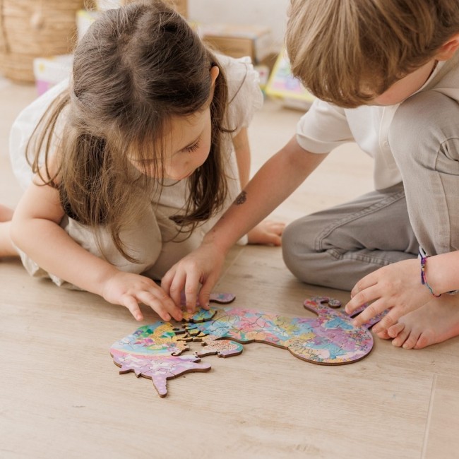 Drewniane puzzle konturowe Ludattica - Baśniowe postaci 48 el.