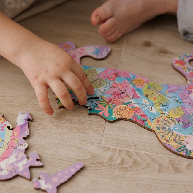 Drewniane puzzle konturowe Ludattica - Baśniowe postaci 48 el.