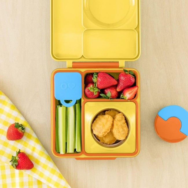 Dwa szczelne pojemniczki do lunchboxa OmieDip OMIE - Blue Lime