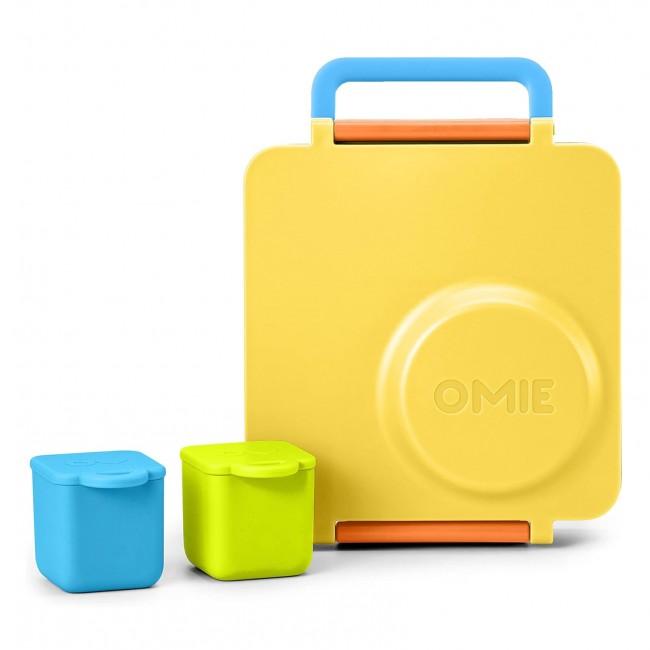 Dwa szczelne pojemniczki do lunchboxa OmieDip OMIE - Blue Lime