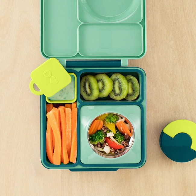 Dwa szczelne pojemniczki do lunchboxa OmieDip OMIE - Blue Lime