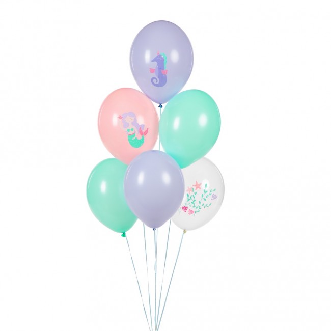 Balony 6 szt Party Deco - Morski świat 30 cm