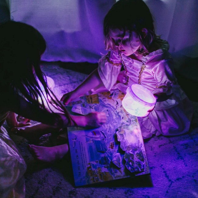 Kostki sensoryczne świecące w wodzie Lumi Glo Pals - fioletowe