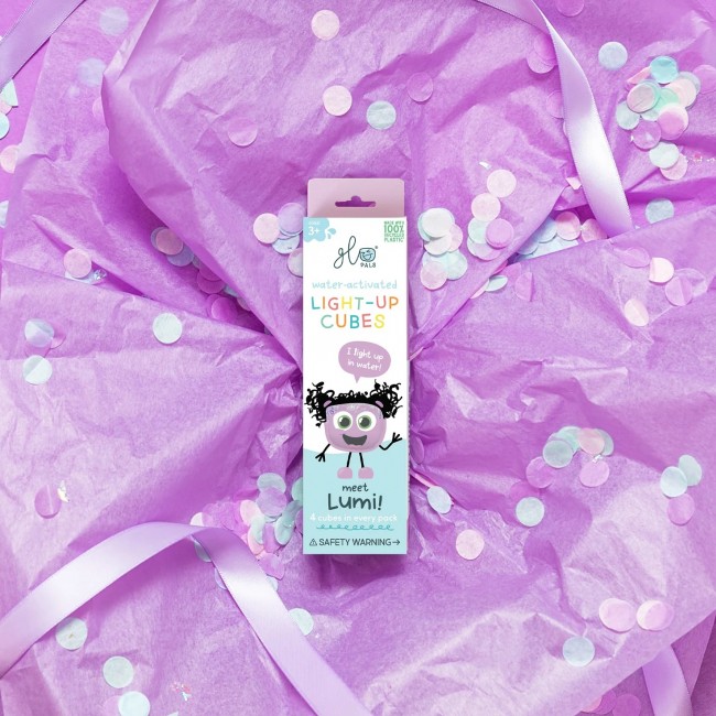 Kostki sensoryczne świecące w wodzie Lumi Glo Pals - fioletowe