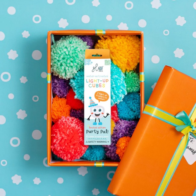 Kostki sensoryczne świecące w wodzie Party Pal Glo Pals - wielokolorowe