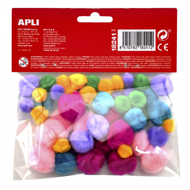 Pompony Apli Kids - Pastelowe kolory