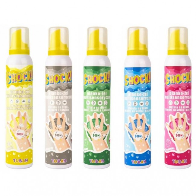 Multisensoryczny pianko-żel SHOCK! TUBAN - Truskawka 200 ml