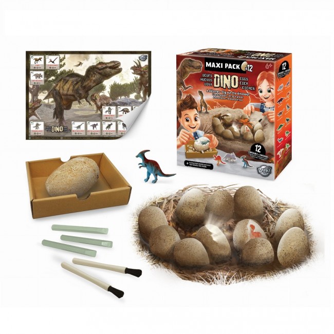 Mega paka jajek dinozaura Buki - 12 sztuk