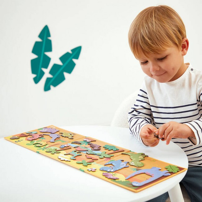 Magnetyczna układanka Magneti'stories Janod - Dinozaury