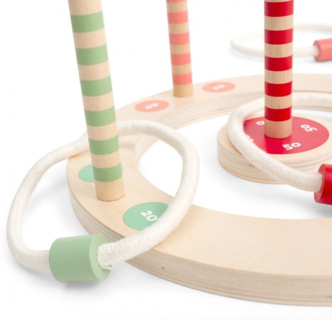 Drewniana gra zręcznościowa BS Toys - Rzut obręczą do celu