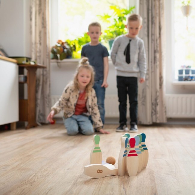 Drewniane kręgle BS Toys - Cyferki