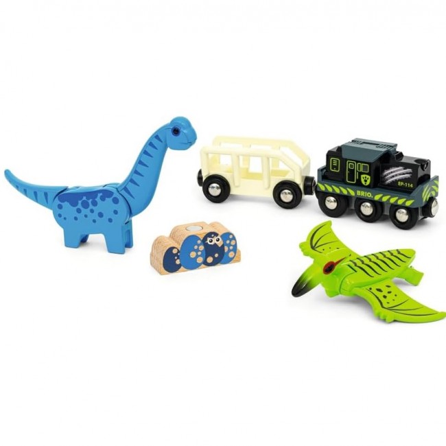 Pociąg na baterie z dinozaurami BRIO World