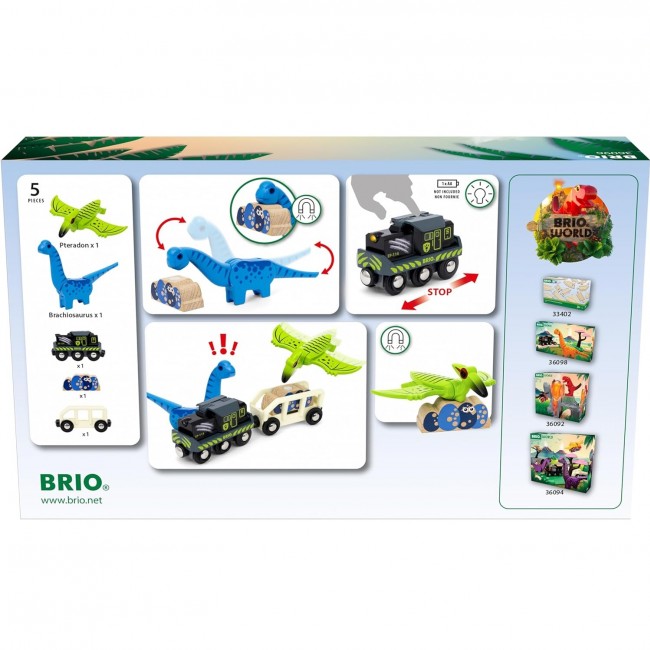 Pociąg na baterie z dinozaurami BRIO World