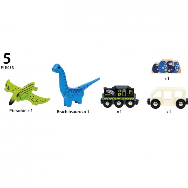 Pociąg na baterie z dinozaurami BRIO World