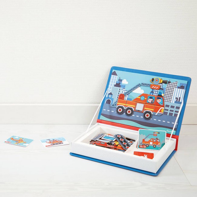 Magnetyczna układanka Magnetibook Janod - Straż pożarna