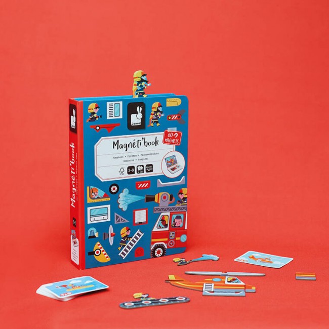 Magnetyczna układanka Magnetibook Janod - Straż pożarna