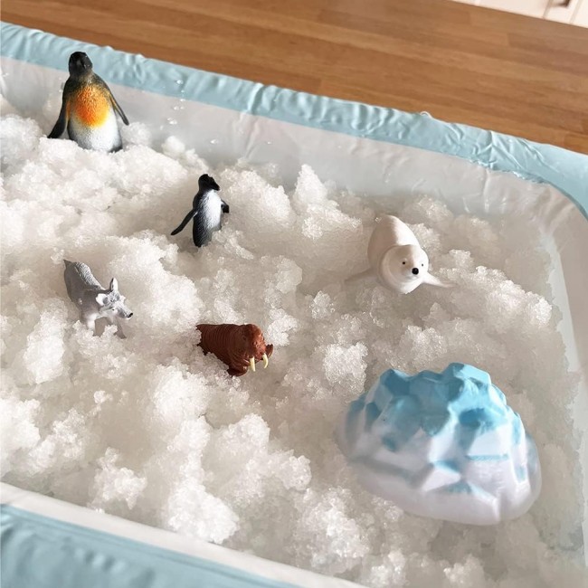 Zestaw do tworzenia śniegu z figurkami i tacą Sno Adventure Zimpli Kids - World Arctic