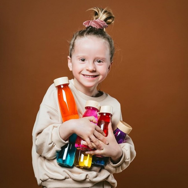 Butelka sensoryczna FLOAT Petit Boum - Fioletowa