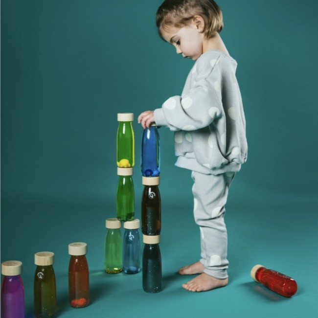 Butelka sensoryczna FLOAT Petit Boum - Fioletowa