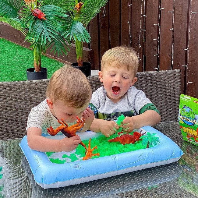 Zestaw do tworzenia gelli z figurkami i tacą Gelli Worlds Zimpli Kids - Dino Pack