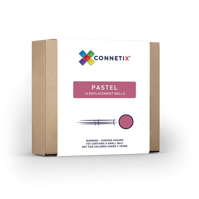 Zestaw wymiennych kulek Connetix Pastel do kulodromu - 16 szt
