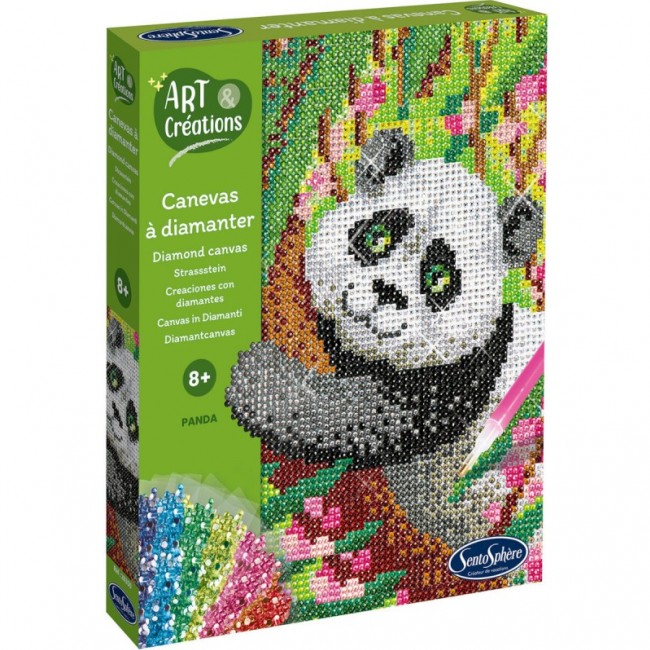 Zestaw kreatywny obraz z diamentami SentoSphere - Panda