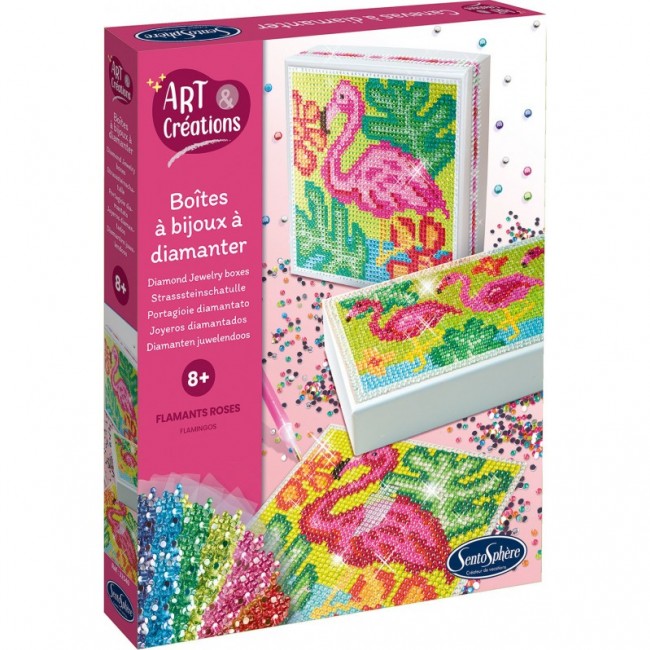 Zestaw kreatywny pudełka z diamentami SentoSphere - Delfin i Flaming