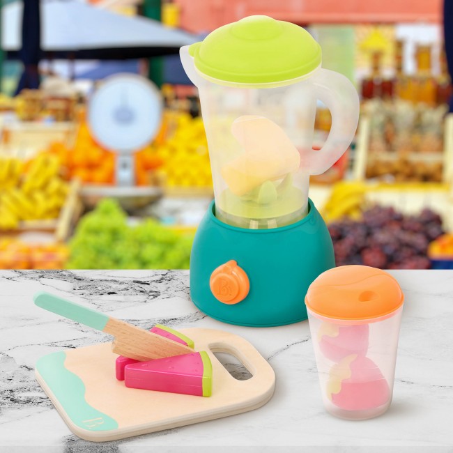 Blender z owocami i akcesoriami Mini Chef B. Toys - Fruity Smoothie Playset